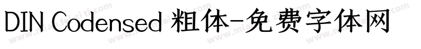 DIN Codensed 粗体字体转换